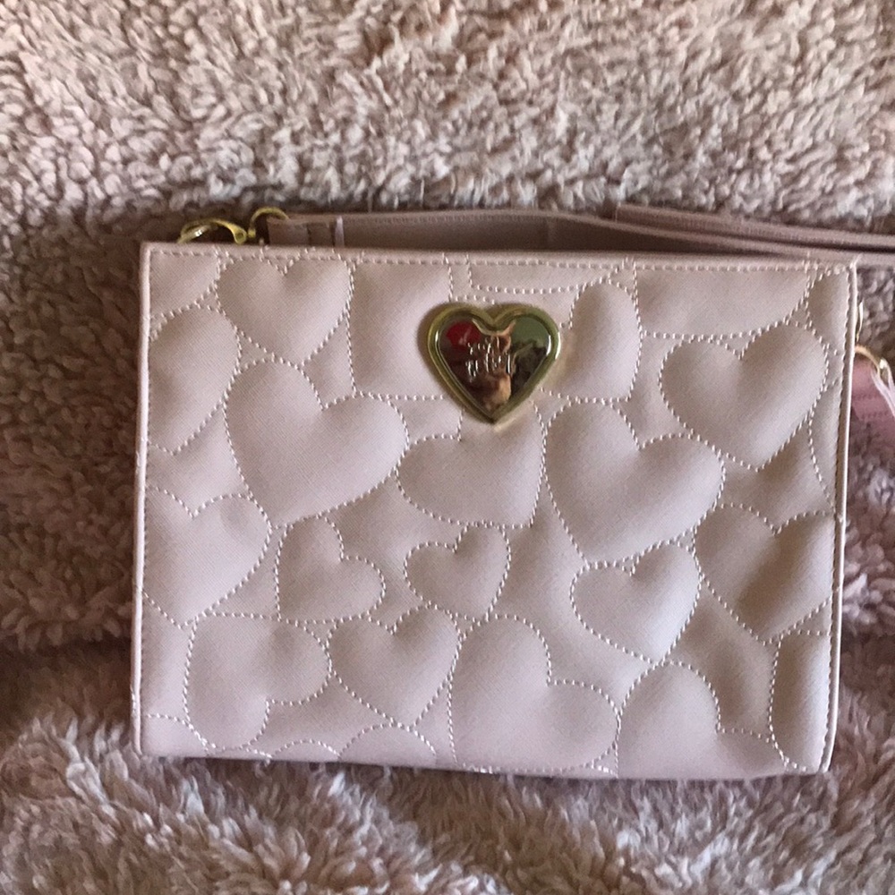 Betsey Johnson quilted heart purse